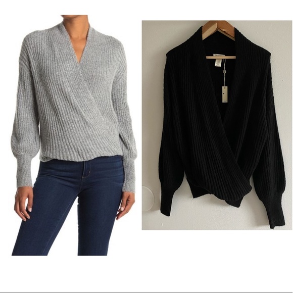max studio wrap sweater